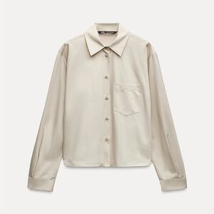 NWOT ZARA SATIN EFFECT SHIRT